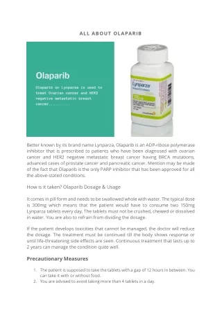 all about olaparib