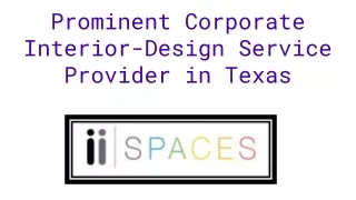 Prominent Corporate Interior-Design Service Provider in Texas