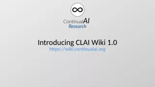 Introducing CLAI Wiki 1.0