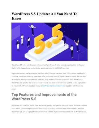 wordpress 5 5 update all you need to know