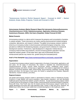 immunoassay analyzers market research report