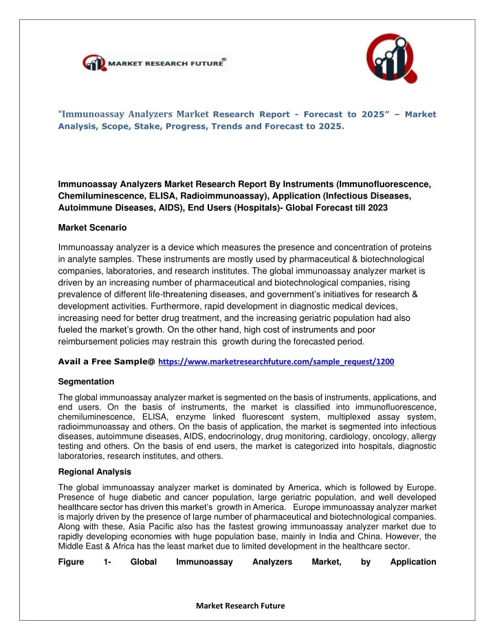 immunoassay analyzers market research report