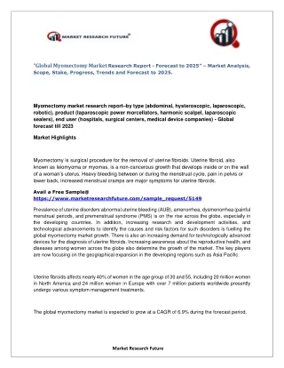 global myomectomy market research report forecast