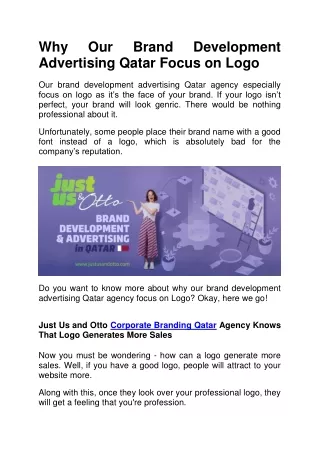 why advertising qatar focus on logo our brand