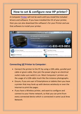 How to set & configure new HP printer?