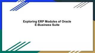 exploring erp modules of oracle e business suite