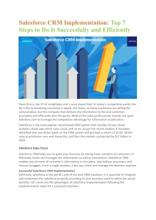 salesforce crm implementation top 7 steps