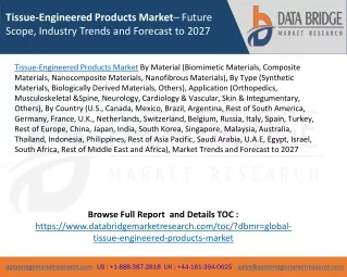 tissue engineered products market future scope
