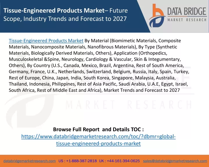 tissue engineered products market future scope