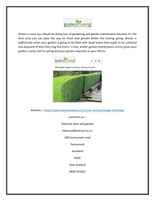 Affordable Hedge Trimming | Kleencut Lawns