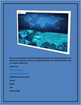 we are an information security monitoring company