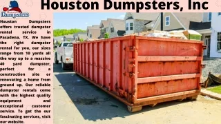 Dumpster Rental Katy