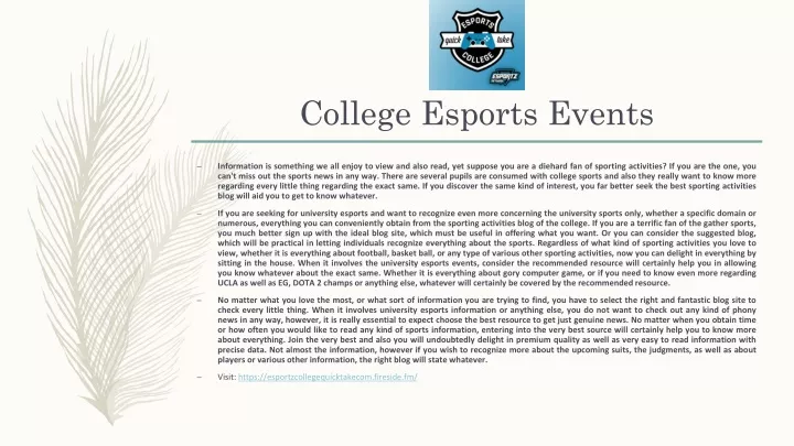 college esports events