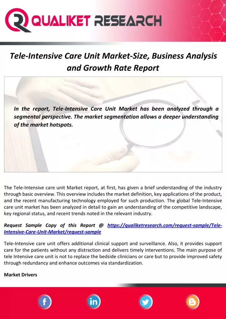 tele intensive care unit market size business
