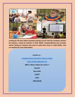 looking for the best online teaching training