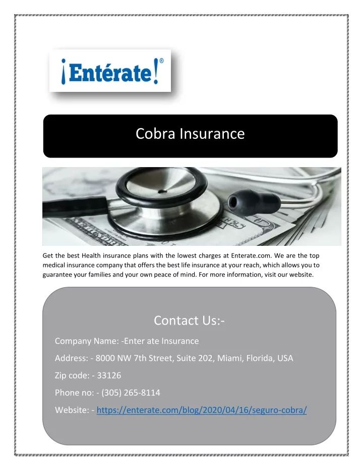cobra insurance