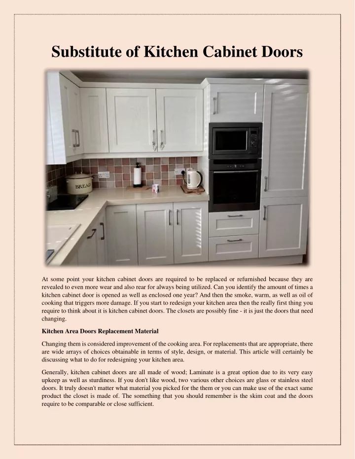 substitute of kitchen cabinet doors