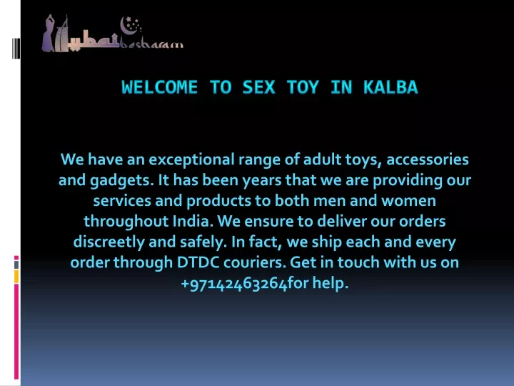 w elcome t o sex toy in kalba