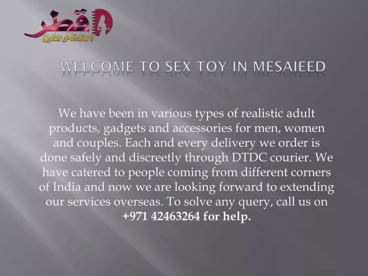w elcome t o sex toy in mesaieed