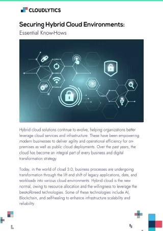 Securing Hybrid Cloud Environments: Essential Know-Hows