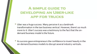 a simple guide to developing an uber like