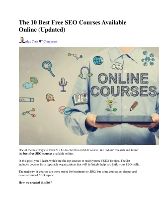 The 10 Best Free SEO Courses Available Online (Updated)