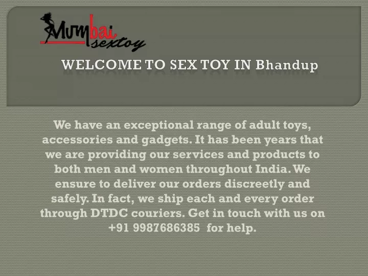 w elcome t o sex toy in bhandup