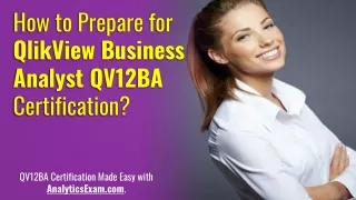 [PDF] QlikView Business Analyst (QV12BA) Certification Exam