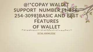 @ copay wallet support number 1 856 254 3098 basic and best features of wallet