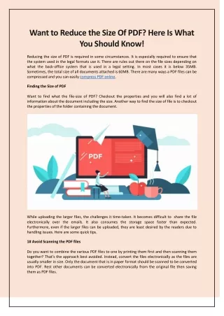 want to reduce the size of pdf here is what