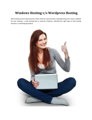 windows hosting v s wordpress hosting
