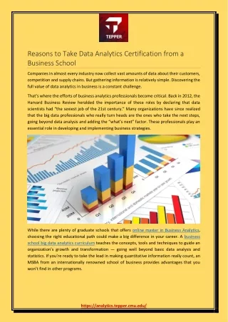 reasons to take data analytics certification from