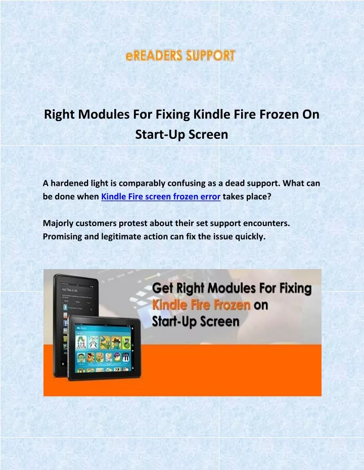 right modules for fixing kindle fire frozen