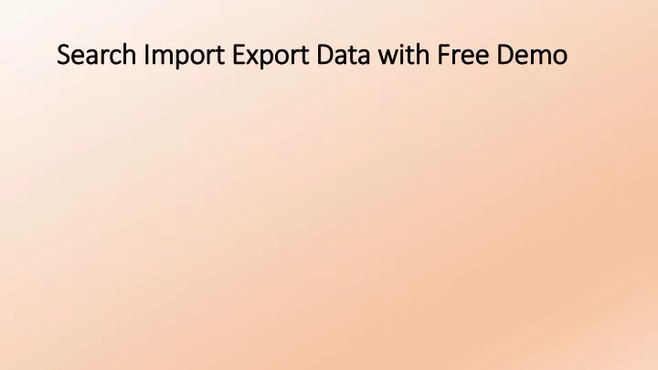 search import export data with free demo