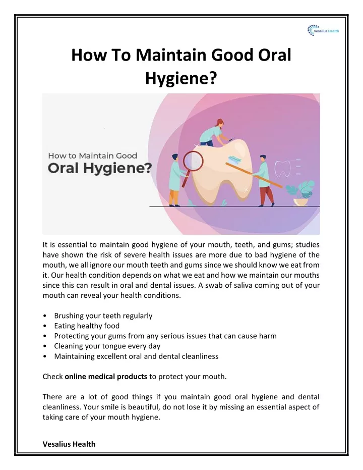 how to maintain good oral hygiene