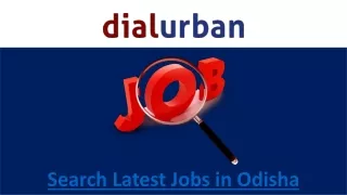 search latest jobs in odisha