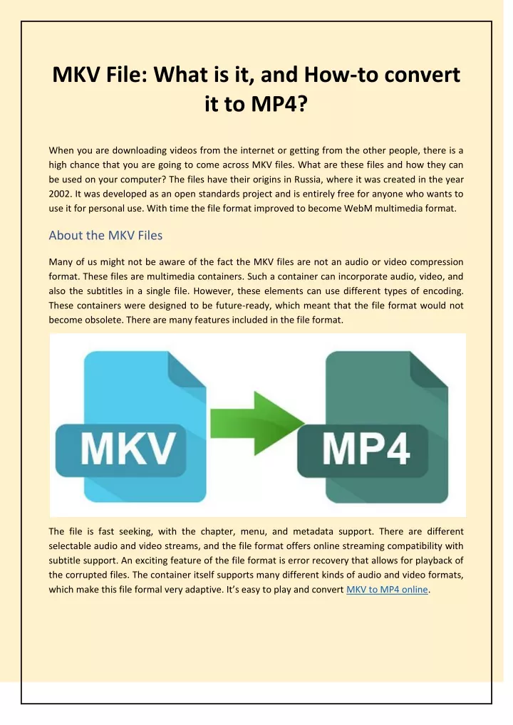 mkv file what is it and how to convert it to mp4