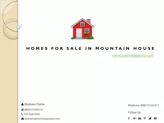 House for Sale Mountain House