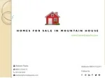 House for Sale Mountain House - slide 1