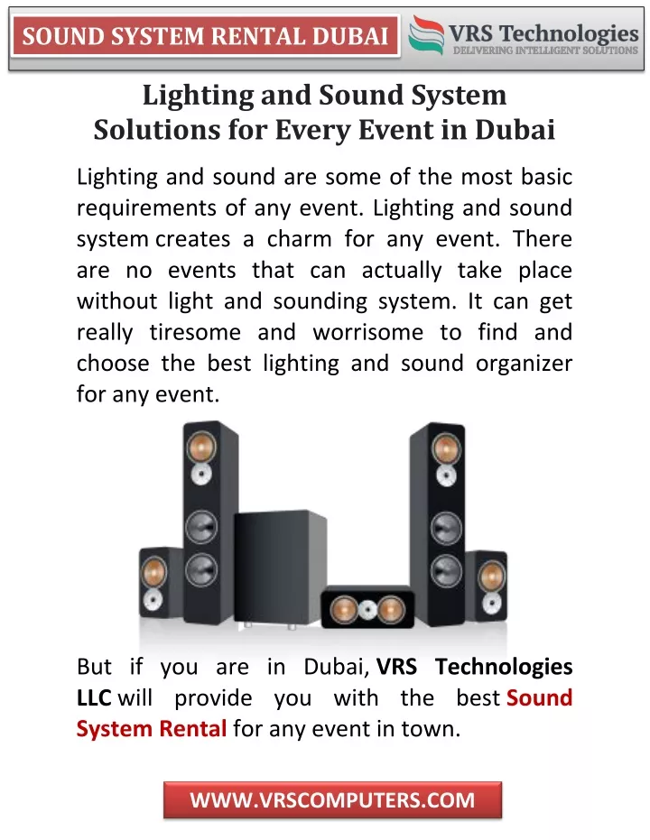 sound system rental dubai