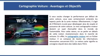 Cartographie Voiture  Avantages et Objectifs