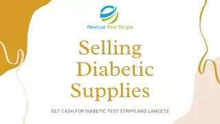 Selling Diabetic Supplies