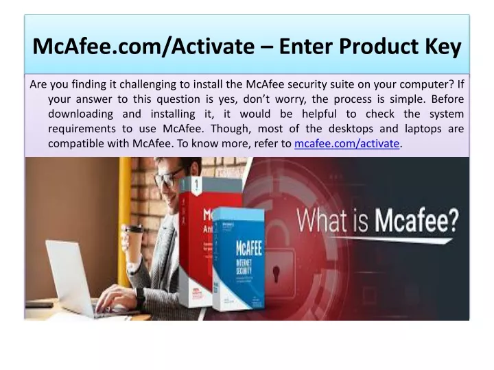 mcafee com activate enter product key