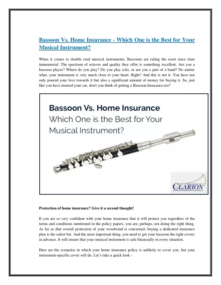 bassoon vs home insurance which one is the best