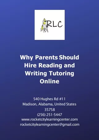 Why Parents Should Hire Reading and Writing Tutoring Online