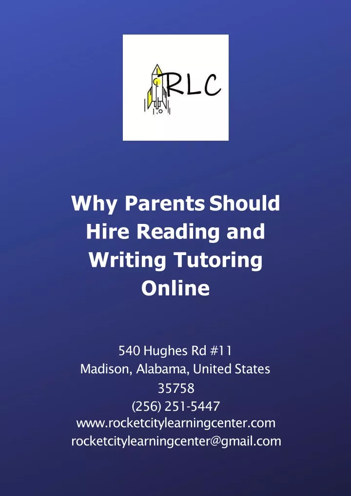 why parents should hire reading and writing tutoring online
