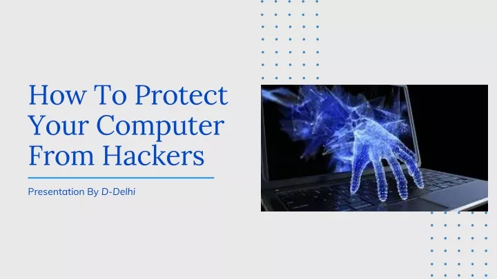 how to protect your computer from hackers
