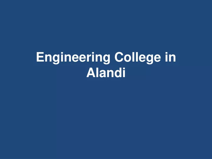 engineering college in alandi
