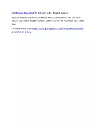 cold pressed groundnut oil online in india gulab