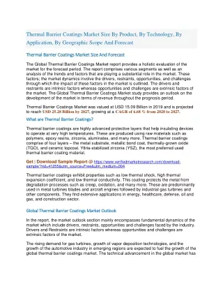 thermal barrier coatings market size by product